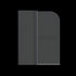 Frameless Folding Shower Doors for Bathtub with Tempered Glass, Matte Black, 43 in. W x 58 in. H